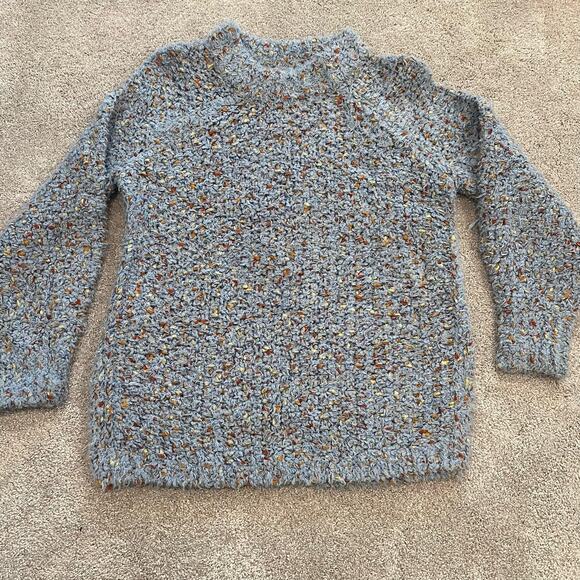 Lou‎ and Grey Women's Chunky Sweater Wool Light Blue Multicolor Size XS - Picture 5 of 9